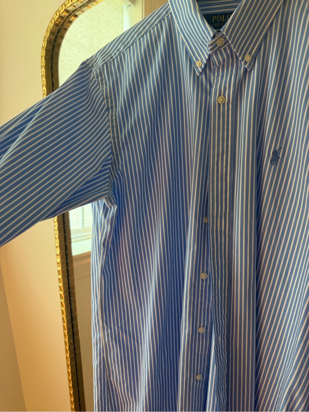 Men’s Blue Striped Shirt - Picture 3 of 3